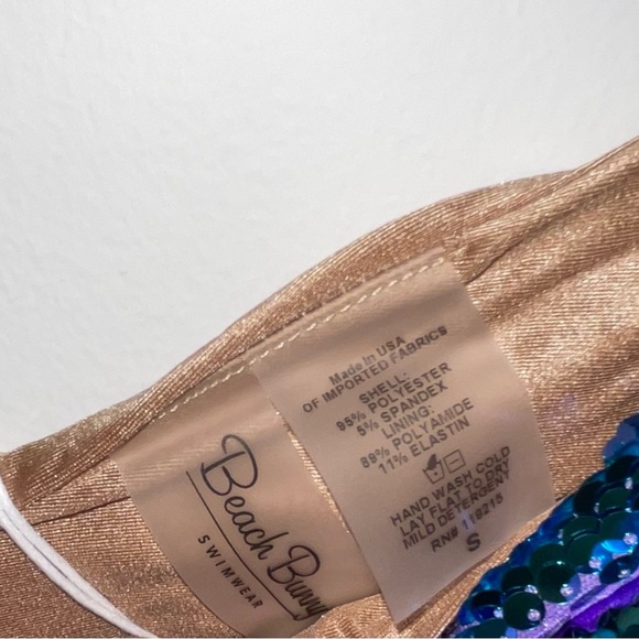 Tie Side Bottom - Beach Bunny - SMALL - New with tag - Bicolor Purple/Turquoise - Picture 10 of 12